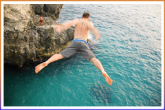 Karibik-Welt-Negril-Cliff-Jumping